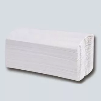 Hvite C-fold håndklær